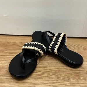 Stylish Black and Cream Sandals
